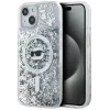 Coque arrière Karl Lagerfeld Liquid Glitter Choupette Head avec MagSafe pour Apple iPhone 15 - Transparent 0