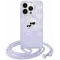 Coque arrière Karl Lagerfeld IML Crossbody Monogram Karl & Choupette Head avec MagSafe pour Apple iPhone 15 Pro - Violet
