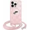 Coque arrière Karl Lagerfeld IML Crossbody Monogram Karl & Choupette Head avec MagSafe pour Apple iPhone 15/14 - Rose