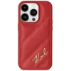 Coque arrière Karl Lagerfeld Diagonal Quilted Script pour Apple iPhone 15/14 - Rouge
