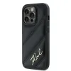 Coque arrière Karl Lagerfeld Diagonal Quilted Script pour Apple iPhone 14 Pro - Noir 3