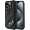 Coque arrière Karl Lagerfeld Diagonal Quilted Script pour Apple iPhone 14 - Noir