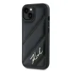 Coque arrière Karl Lagerfeld Diagonal Quilted Script pour Apple iPhone 14 - Noir 2