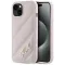 Coque arrière Karl Lagerfeld Diagonal Quilted Script pour Apple iPhone 14 - Rose
