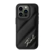 Coque arrière Karl Lagerfeld Diagonal Quilted Script pour Apple iPhone 15 Pro - Noir 3