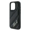 Coque arrière Karl Lagerfeld Diagonal Quilted Script pour Apple iPhone 15 Pro - Noir 6