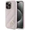 Coque arrière Karl Lagerfeld Diagonal Quilted Script pour Apple iPhone 15 Pro - Rose