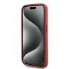 Coque arrière Karl Lagerfeld Diagonal Quilted Script pour Apple iPhone 15 Pro - Rouge 5