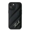Coque arrière Karl Lagerfeld Diagonal Quilted Script pour Apple iPhone 15 Plus/14 Plus - Noir 3