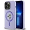 Coque arrière en silicone Karl Lagerfeld Karl & Choupette Heads Ring avec MagSafe pour Apple iPhone 14 Pro - Violet