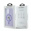 Coque arrière en silicone Karl Lagerfeld Karl & Choupette Heads Ring avec MagSafe pour Apple iPhone 16 Pro - Violet 4