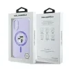 Coque arrière en silicone Karl Lagerfeld Karl & Choupette Heads Ring avec MagSafe pour Apple iPhone 16 Plus - Violet 8