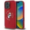 Coque arrière en silicone Karl Lagerfeld Karl & Choupette Heads Ring avec MagSafe pour Apple iPhone 16 Pro Max - Rouge