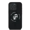 Coque arrière en silicone Karl Lagerfeld Karl & Choupette Heads Ring avec MagSafe pour Apple iPhone 16 Pro Max - Noir 4