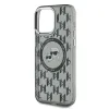 Coque arrière Karl Lagerfeld IML Monogram Karl & Choupette Head avec MagSafe pour Apple iPhone 15 Pro - Noir 6