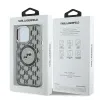 Coque arrière Karl Lagerfeld IML Monogram Karl & Choupette Head avec MagSafe pour Apple iPhone 15 Pro - Noir 8