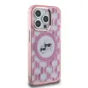 Coque arrière Karl Lagerfeld IML Monogram Karl & Choupette Head avec MagSafe pour Apple iPhone 15 Pro - Rose 4