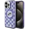 Coque arrière Karl Lagerfeld IML Monogram Karl & Choupette Head avec MagSafe pour Apple iPhone 15 Pro Max - Violet
