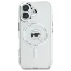Coque arrière Karl Lagerfeld IML Metal Karl Head avec MagSafe pour Apple iPhone 16 Plus - Blanc 3