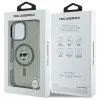 Coque arrière Karl Lagerfeld IML Metal Choupette Head avec MagSafe pour Apple iPhone 16 Pro - Noir 8