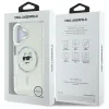 Coque arrière Karl Lagerfeld IML Metal Choupette Head avec MagSafe pour Apple iPhone 16 - Blanc 8