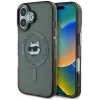 Coque arrière Karl Lagerfeld IML Metal Choupette Head avec MagSafe pour Apple iPhone 16 - Noir