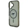 Coque arrière Karl Lagerfeld IML Metal Choupette Head avec MagSafe pour Apple iPhone 16 - Noir 6