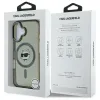 Coque arrière Karl Lagerfeld IML Metal Choupette Head avec MagSafe pour Apple iPhone 16 - Noir 8