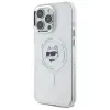 Coque arrière Karl Lagerfeld IML Metal Choupette Head avec MagSafe pour Apple iPhone 16 Pro Max - Blanc 2