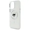 Coque arrière Karl Lagerfeld IML Metal Choupette Head avec MagSafe pour Apple iPhone 16 Pro Max - Blanc 6