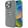 Coque arrière Karl Lagerfeld IML Metal Choupette Head avec MagSafe pour Apple iPhone 16 Pro Max - Noir