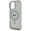 Coque arrière Karl Lagerfeld IML Metal Choupette Head avec MagSafe pour Apple iPhone 16 Pro Max - Noir 6
