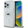 Coque arrière Karl Lagerfeld IML Metal Karl Head avec MagSafe pour Apple iPhone 16 Pro Max - Blanc