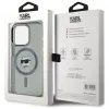 Coque arrière Karl Lagerfeld IML Metal Choupette Head avec MagSafe pour Apple iPhone 15 Pro - Noir 5