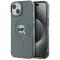 Coque arrière Karl Lagerfeld IML Metal Karl Head avec MagSafe pour Apple iPhone 15 - Noir