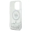 Coque arrière Karl Lagerfeld Liquid Glitter Choupette Head avec MagSafe pour Apple iPhone 16 Pro - Transparent 6