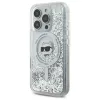 Coque arrière Karl Lagerfeld Liquid Glitter Choupette Head avec MagSafe pour Apple iPhone 16 Pro Max - Transparent 1