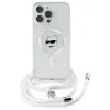Coque arrière Karl Lagerfeld IML Choupette Head & Cord avec MagSafe pour Apple iPhone 16 Pro - Transparent 2