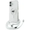 Coque arrière Karl Lagerfeld IML Choupette Head & Cord avec MagSafe pour Apple iPhone 16 - Transparent