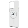 Coque arrière Karl Lagerfeld IML Metal Choupette Head avec MagSafe pour Apple iPhone 14 Pro - Blanc 6