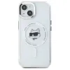Coque arrière Karl Lagerfeld IML Metal Choupette Head avec MagSafe pour Apple iPhone 15 - Blanc 3