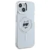 Coque arrière Karl Lagerfeld IML Metal Choupette Head avec MagSafe pour Apple iPhone 15 - Blanc 4