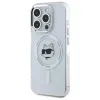 Coque arrière Karl Lagerfeld IML Metal Choupette Head avec MagSafe pour Apple iPhone 15 Pro Max - Blanc 2