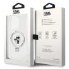 Coque arrière rigide Karl Lagerfeld Ring Stand Karl & Choupette avec MagSafe pour Apple iPhone 15 Pro - Blanc 8