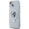 Coque arrière rigide Karl Lagerfeld Ring Stand Karl & Choupette avec MagSafe pour Apple iPhone 15 - Blanc 2