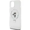 Coque arrière rigide Karl Lagerfeld Ring Stand Karl & Choupette avec MagSafe pour Apple iPhone 15 - Blanc 6