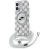 Coque arrière Karl Lagerfeld IML Crossbody Monogram Karl & Choupette Head avec MagSafe pour Apple iPhone 16 - Transparent