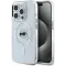 Coque arrière Karl Lagerfeld IML Metal Karl Head avec MagSafe pour Apple iPhone 15 Pro - Blanc