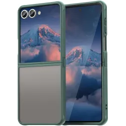 Coque arrière Phonesta AirFrost pour Samsung Galaxy Z Flip 7 - Vert mat