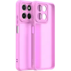 Coque arrière Phonesta AirFrost pour Motorola Moto G57 Power - Rose bonbon mat